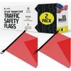 Dc Cargo Red Safety Flag with Bungee Straps, 2PK SFBR-2